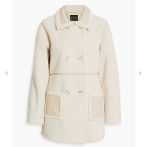 NWT V BY MUUBAA Double-breasted faux shearling coat